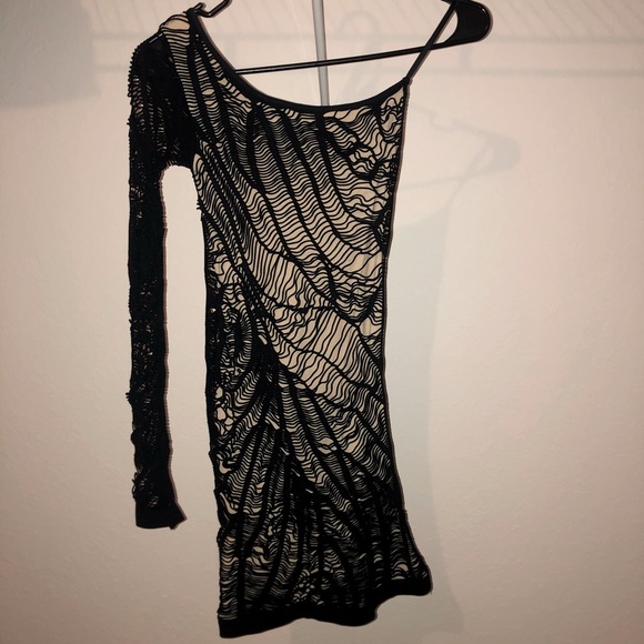 Bebe One Shoulder bodycon Mini Dress - Picture 3 of 6